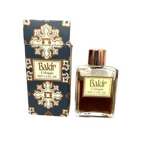 BAKIR COLOGNE GERMAINE MONTEIL VINTAGE 1/2OZ ALMOST FULL WITH ORIGINAL BOX